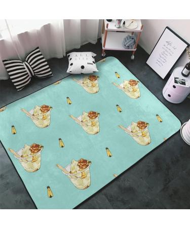 Flannel Carpet Honey Sundae Picture 60 x 39 in Non-Slip Durable Suitable for Living Room and Office Bedroom - Buy Online on GoSupps.com