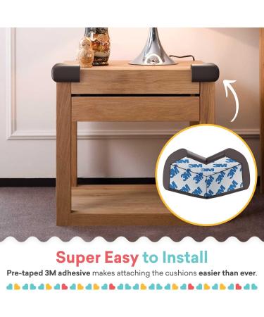 Baby Proofing Table Corner Protectors for Baby Extra Large Size with Pre-Applied Double Sided Tape  Child Safety Furniture Baby Bumpers  8 Pack  Brown Brown X-Large (Pack of 8) - Buy Online on GoSupps.com