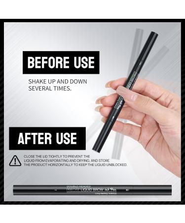 Curved Eyebrow Pen - Eyebrow Pencil Brow Pencil 2-in-1 Dual-Ended Microblading Eyebrow Pen with Micro-Fork-Tip and Precise Brush-Tip Create Natural Hair-Like Brows Long lasting Black brown - Buy Online on GoSupps.com