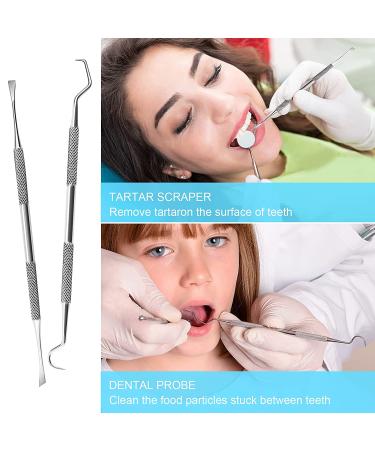 6 Pack Dental Tools Set - Professional Stainless Steel Oral Care Kit with Case | Tooth Scraper, Plaque & Tartar Remover - Buy Online on GoSupps.com