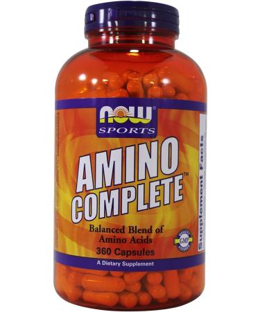 Now Foods Amino Complete - 360 Capsules | Premium Amino Acid Supplement for Optimal Performance - International Shipping Available - Buy Online on GoSupps.com