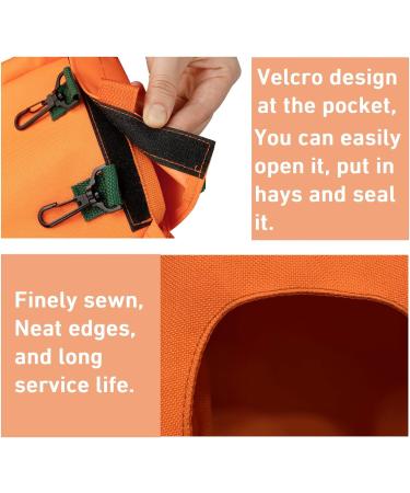 Rabbit Hay Feeder Guinea Pig Hay Bag Hanging Feeder 600D Oxford Cloth Fabric for Small Hay-Eating Pets Rabbits Guinea Pig Chinchilla Small Animals (Orange) - Buy Online on GoSupps.com