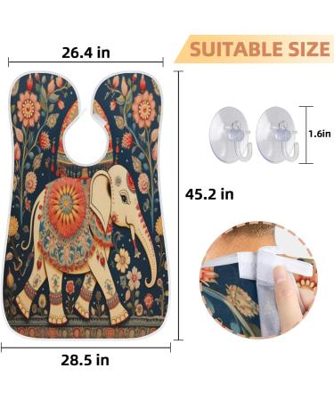 Ethnic Elephant Beard Bib Apron - Best Beard Hair Catcher for Men | Perfect Father's Day & Christmas Gifts for Dad & Husband - Buy Online on GoSupps.com
