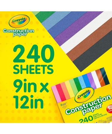 Crayola Construction Paper (240ct) - Kids' Arts & Crafts 12 Assorted Colors - Classroom Supplies & Gifts - Buy Online on GoSupps.com