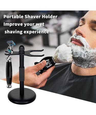 Favali Razor Plane Stand - Dark Chrome Shaving Brush Holder for Safety Cartridge & Disposable Razors - Shaving Rack Bracket - Buy Online on GoSupps.com