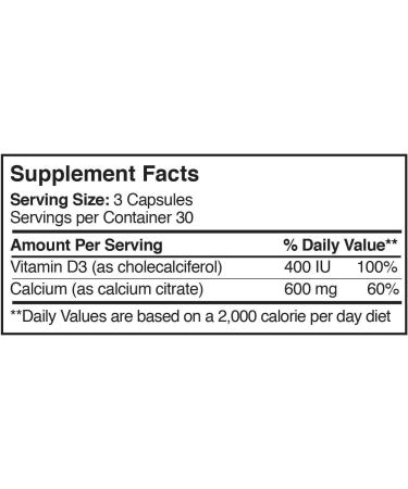 Patient One Calcium Citrate with Vitamin D3 - 90 Veg Caps - Buy Online on GoSupps.com