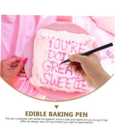 IMIKEYA 2pcs Can Be Food Coloring Pen Baking Pencil Edible Food Markers Black Pens Red Pencils Marking Pen White Edible Marker Coloured Icing Pens Cookie Biscuit Plastic Bicuspid 16.6X1X1CM Black White - Buy Online on GoSupps.com