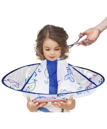 GUSTO Hairdressing Salon Hair Cutting Cape Hairdressing Salon Cape for Haircut Hairdresser Apron Cloth Tool with Hairdresser Neck Brush Whales