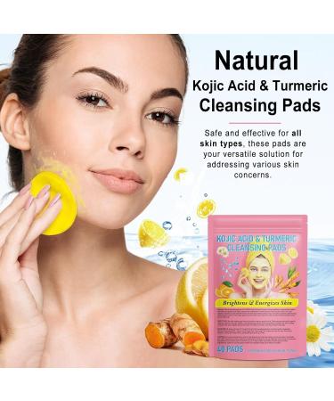 Kojic Acid and Turmeric Pads Turmeric Kojic Acid Pads Turmeric and Kojic Acid Cleansing Pads Turmeric Exfoliating Foaming Pads Turmeric Cleansing Sponges Pads - Buy Online on GoSupps.com