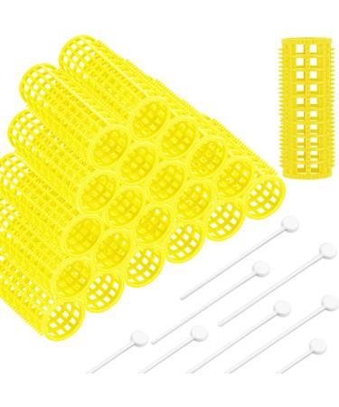 24 Pcs Brush Hair Rollers Mesh Hair Rollers Hair Curlers Roller with Roller Pins for Women Girls Hair Barber Hairdressing Tools Hairstyle Supplies