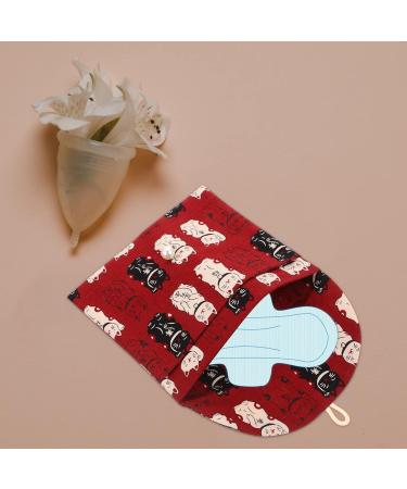 Fomiyes Mini Container Wallet - Portable Napkin Storage & Makeup Holder for Kids | Stylish Period Pad & Coin Bag in Red - Buy Online on GoSupps.com