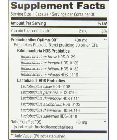 Natureâ€™s Way Fortify Optima 50+ Probiotic - 90 Billion CFU, 15 Strains, Prebiotic, 30 Capsules - Buy Online on GoSupps.com