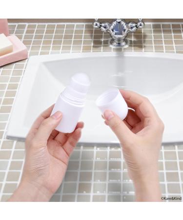 Kare & Kind Refillable Roll-On Deodorant Bottles (6-Pack) - Empty - 1 Oz (30 ml) - 20 Writable Stickers - Twist Cap - For Homemade Natural Deodorant Sunscreen Moisturizer etc. - Buy Online on GoSupps.com