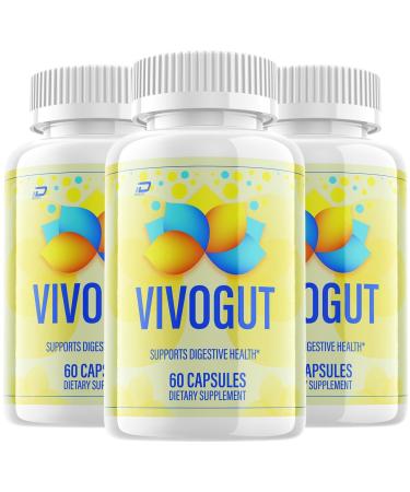 Indelo VivoGut Capsules Vivo Gut Pills All-Natural Daily Supplement Digestive Support Gut Wellness Pastillas Review (3 Pack - 180 Capsules)