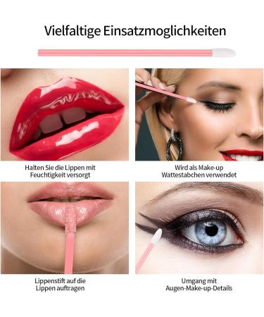 100 Pcs Pink Lipstick Applicator Brushes - Lip Gloss & Concealer Makeup Wands - Buy Online on GoSupps.com