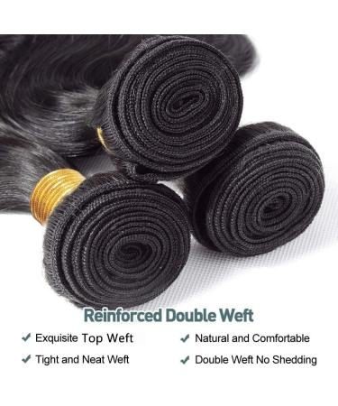 Water Wave Bundles - Brazilian Virgin Human Hair Extensions | 100% Remy Human Hair - Wet & Wavy | 16 18 20 - Natural Color - Buy Online on GoSupps.com