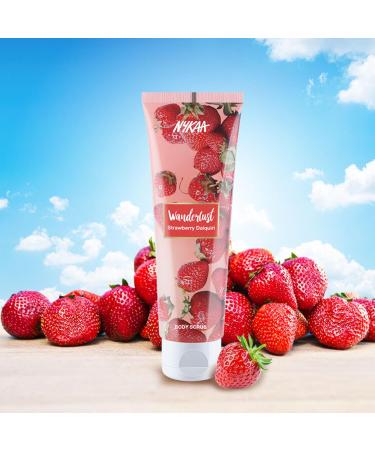 Nykaa Naturals Wanderlust Body Scrub - Aloe Vera Infused Strawberry Daiquiri - Nourish Dull Skin & Buff Dead Skin for Smooth Results - 4.93 oz - Buy Internationally - Buy Online on GoSupps.com