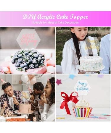 Vegcoo 10-Piece Empty Acrylic Cake Attachments Set | Round Cupcake & DIY Decorations for Birthdays & Weddings - Buy Online on GoSupps.com