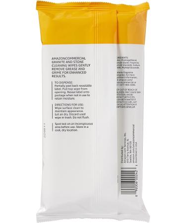 AmazonCommercial Granite & Stone Cleaning Wipes - 120 Count Pack (8 x 30) | Ideal for Home & Professional Use - International Shipping Available - Buy Online on GoSupps.com
