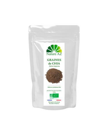 Chia seeds powder - cold ground - sachet 200 g - omega 3 - protein - fiber - Nature AZ