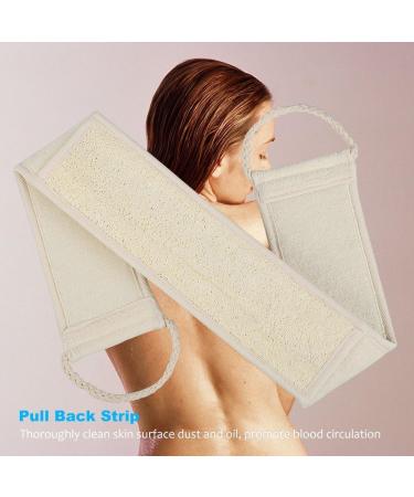 ASIV 3 in 1 Loofah Sponge Back Scrubber & Gloves | 100% Natural Loofah for Velvety Soft Skin | Massage & Wellness Solutions - International Shipping - Buy Online on GoSupps.com