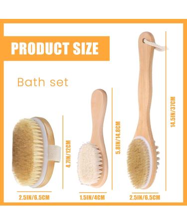 8 Pack Natural Boar Bristle Dry Brushing Body Set for Cellulite Massage and Lymphatic Drainage - Buy Online on GoSupps.com