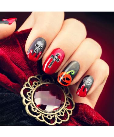 90 Pieces Halloween Metal 3D Nail Charms - Skull, Pumpkin, Cross, Skeleton Shape Nail Design Jewelry - DIY Nail & Cellphone Decoration - Buy Online on GoSupps.com