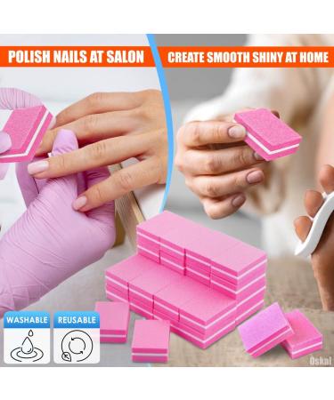 100Pcs Professional Nail Buffer Block Set - 180 Grit Buffing Blocks for Natural and Acrylic Nails - Nail Art Tools and Sandpaper File - Buy Online on GoSupps.com