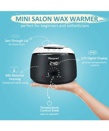 Maxpearl Waxing Kit - Hard Wax Beads Hair Removal Warmer for Fine & Coarse Hair - Eyebrows, Facial, Underarms, Brazilian Bikini, Legs - Digital Display w/ 20 Application Sticks - Buy Online on GoSupps.com
