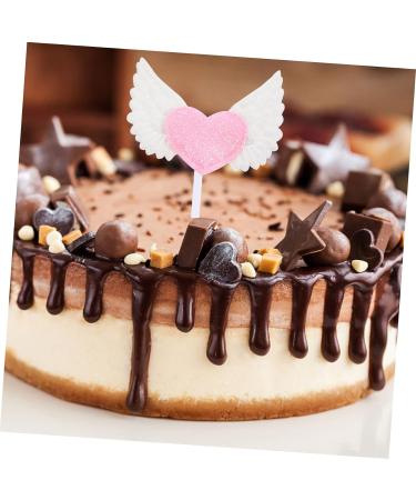 ibasenice Cake Picks 10 Pcs Love Plug-in Fruit Drinks 50 and Fabulous Birthday Decorations Bridal Shower Heart Decor Engagement Dessert Topper Fruit Cakes Birthday Cake Bride Cloth Wing - Buy Online on GoSupps.com