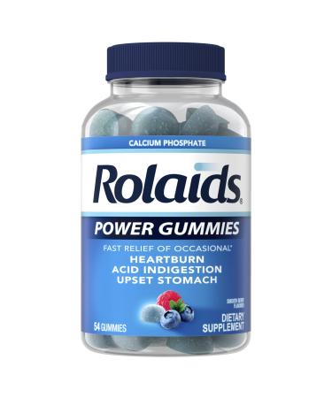 Rolaids Power Gummies Fast Relief of Occasional Heartburn and Acid Indegestion Dietary Supplement Smooth Berry 54 Gummies
