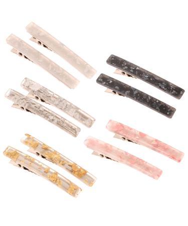 LARATH 5 Pairs Acrylic Alligator Clips Simple Duckbill Clips Non-slip Barrettes Headwear for Women Girls Lady Hair Accessories Gifts  5 Colors