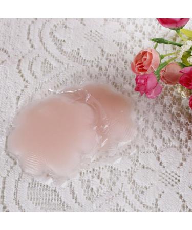 FZBNSRKO 2 Pairs Plum Blossom Silicone Nipple Covers - Reusable Adhesive Breast Pads for Women & Girls - Buy Online on GoSupps.com