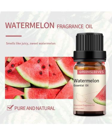 GREENSLEEVES 100% Pure Organic Watermelon Essential Oil 10ml - Aromatherapy Diffuser Oil with Refreshing Watermelon Scent - Buy Online on GoSupps.com