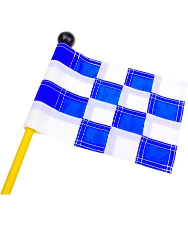 Crestgolf 2-Section Portable Backyard Golf Hole Cup & Flag Stick Set (White-Blue Checkered, 2-Pack) - Buy Online on GoSupps.com