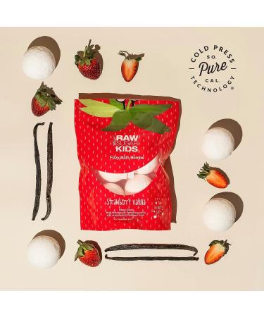 Raw Sugar Kids Strawberry Vanilla Fizzy Bath Bombs - Natural & Fun Bath Time Treats - Buy Online on GoSupps.com