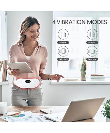 Period Heat Belt with Massage - Vibration Heating Pad for Menstrual Relief | 3 Heating Modes (White) - Shop Now! - Buy Online on GoSupps.com