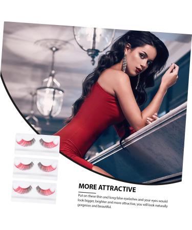 FRCOLOR 21 Pairs Halloween False Eyelashes Pre Glued Lashes Strip Lashes Eye Lashes Extension for Halloween Soft Light Fake Lash Imported Fiber Miss End of Eye Accessories - Buy Online on GoSupps.com