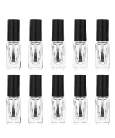 minkissy minkissy Set of 20 Refillable 3ml Square Glass Nail Polish Bottles with Brush Caps for Travel Cosmetics