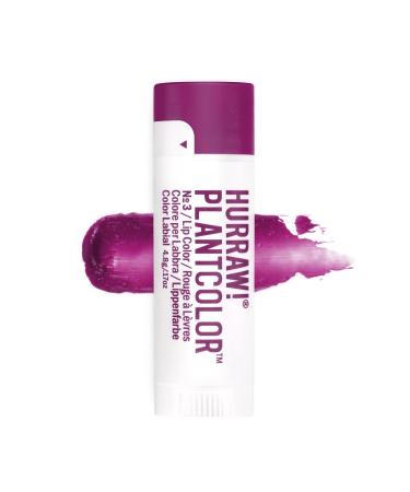 Hurraw! Plantcolor Lip Color No. 3: Pink/Purple shade. Highly pigmented. First of it s kind. 100% plant-based. Tinted balm and lipstick alternative. Vegan  Natural. Easy apply. Buildable. Made in USA