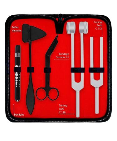 ASA Techmed Nurse Starter Kit - Stethoscope, BP Monitor, Tuning Forks & More - 18pc Set (Pink) - Buy Online on GoSupps.com