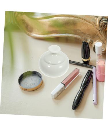 Housoutil cosmetics container Storage tank travel can mascara lip balm containers with lids skin care products cosmetic storage jar wax containers sample white cream cream jar 4.7x4.7cm White - Buy Online on GoSupps.com