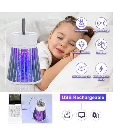 TAHNYC Bug Zapper UV Light Mosquito Killer Indoor Outdoor Portable Fly Zapper USB Rechargeable Mosquito Trap with Hanging Hoop for Patio Backyard Garden Camping - Buy Online on GoSupps.com