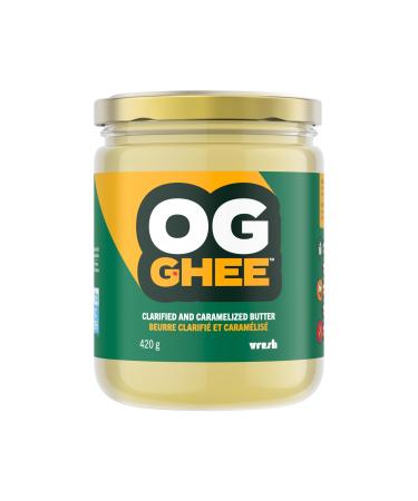 OG GHEE | 420g | Hormone and Antibiotic Free Clarified Butter Caramelized Flavour Keto and Paleo Friendly Gluten Free Lactose and Casein Free Carnivore Clarified Butter 420g