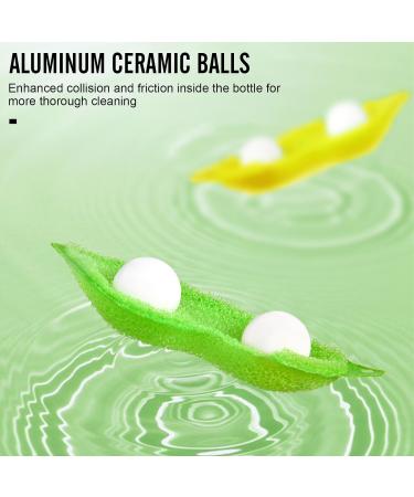3PCS Beans Shaped Bottle Cleaning Sponge Reusable Bottle Cleaning Beans All-Around Magic Cleaning Beans for Small Mouth Water Bottles Baby Bottles Yellow - Buy Online on GoSupps.com
