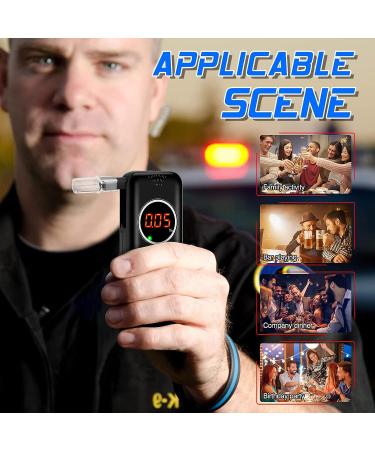 Professional Alcohol Breathalyzer - Digital LCD Display, Portable Blood Alcohol Tester with 20 Mouthpieces for Home Use - Buy Online on GoSupps.com