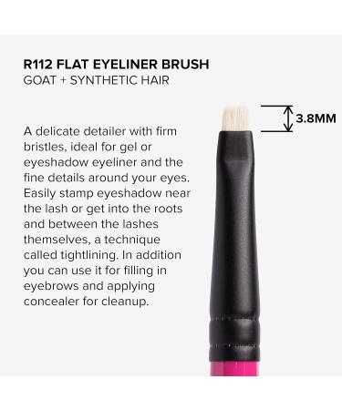 Whats Up Beauty R112 Flat Eyeliner Brush - Handcrafted Japanese Goat Hair Eyeshadow Tool for Precision Makeup - Buy Online on GoSupps.com