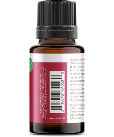 Viva Doria 100% Pure Patchouli Essential Oil - Undiluted Food Grade 15 mL | International Shipping Available - Buy Online on GoSupps.com