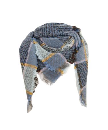 Women's scarf triangular scarf loop scarf winding scarf high -quality scarves for cold weather neck warmers bib triangular cloth unit size blue