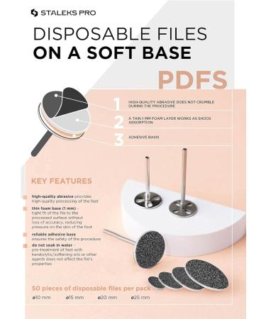 Staleks Pro Expert Replacement Stickers with Foam Base - Soft 50 pcs for Professional Use | International Shipping Available - Buy Online on GoSupps.com